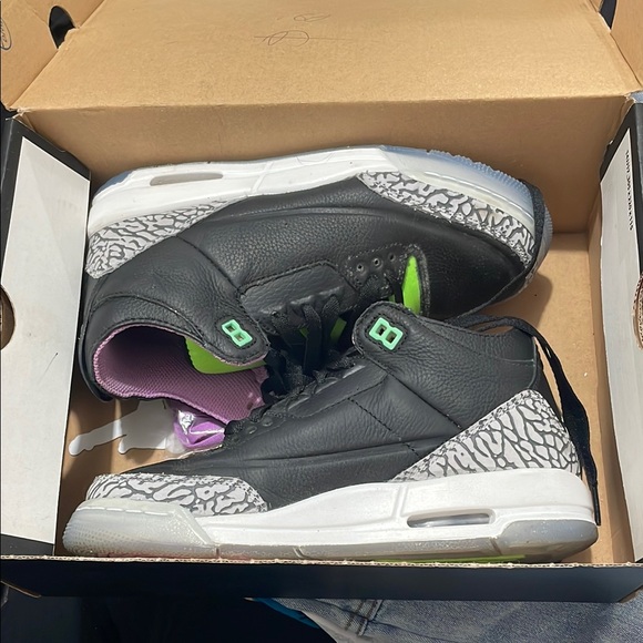 Jordan Kids Sneakers Black and Green